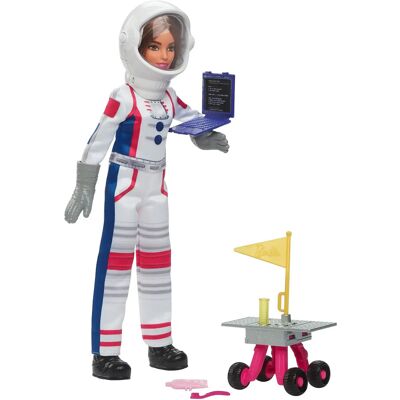 Barbie 65Th Anniversary Doll & 10 Accessories, Astronaut Set With Brunette Doll ONE SIZE Patterned ONE SIZE Barbie 65Th Anniversary Doll & 10 Accessories, Astronaut Set With Brunette Doll ONE SIZE Patterned ONE SIZE
