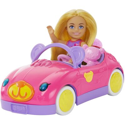 Barbie Chelsea Vehicle Set With Blonde Small Doll, Toy Car & Teddy Bear Accessory ONE SIZE Patterned ONE SIZE Barbie Chelsea Vehicle Set With Blonde Small Doll, Toy Car & Teddy Bear Accessory ONE SIZE Patterned ONE SIZE