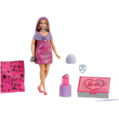 Barbie Party Unboxed Glam Party Series Pink Sparkle Doll & Accessories With 10 Surprises ONE SIZE Patterned ONE SIZE Barbie Party Unboxed Glam Party Series Pink Sparkle Doll & Accessories With 10 Surprises ONE SIZE Patterned ONE SIZE