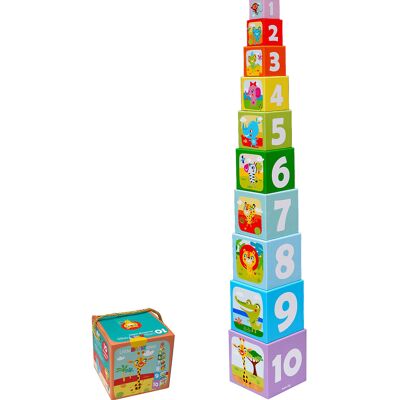 Barbo Toys Little Bright Ones - 10 Stacking Cubes - Safari ONE SIZE Patterned ONE SIZE Barbo Toys Little Bright Ones - 10 Stacking Cubes - Safari ONE SIZE Patterned ONE SIZE