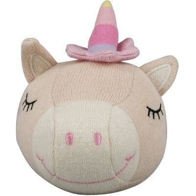 Barbo Toys Knitted Balls With A Bell - Unicorn ONE SIZE Pink ONE SIZE Barbo Toys Knitted Balls With A Bell - Unicorn ONE SIZE Pink ONE SIZE