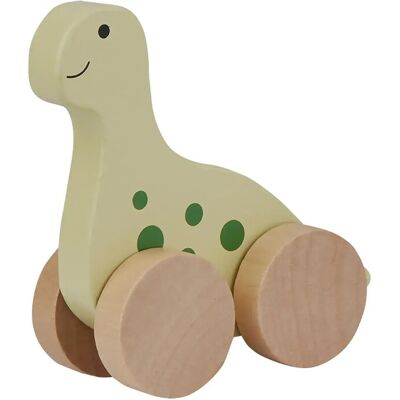 Barbo Toys Wooden Dino On Wheel ONE SIZE Green ONE SIZE Barbo Toys Wooden Dino On Wheel ONE SIZE Green ONE SIZE