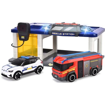 Dickie Toys Rescue Station With 2 Vehicles ONE SIZE Red ONE SIZE Dickie Toys Rescue Station With 2 Vehicles ONE SIZE Red ONE SIZE
