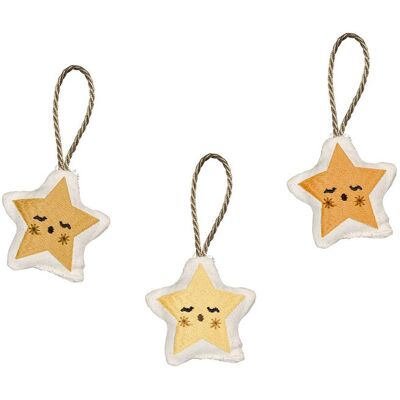Fabelab Ornaments Embroidered - Star 3 Pack ONE SIZE Patterned ONE SIZE Fabelab Ornaments Embroidered - Star 3 Pack ONE SIZE Patterned ONE SIZE