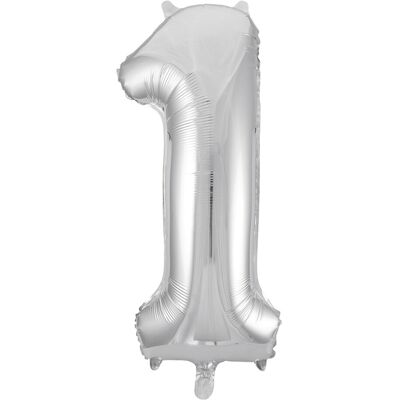 Joker Foil Balloon Number 1 Silver 86 Cm 86 cm Silver 86 cm Joker Foil Balloon Number 1 Silver 86 Cm 86 cm Silver 86 cm