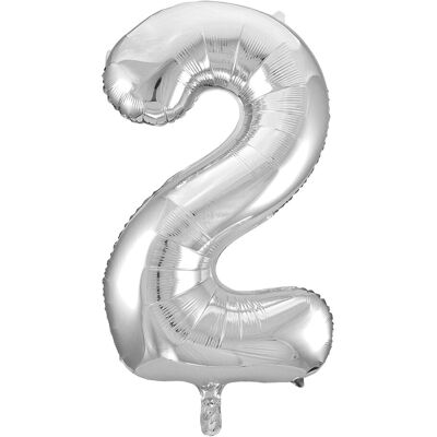 Joker Foil Balloon Number 2 Silver 86 Cm 86 cm Silver 86 cm Joker Foil Balloon Number 2 Silver 86 Cm 86 cm Silver 86 cm