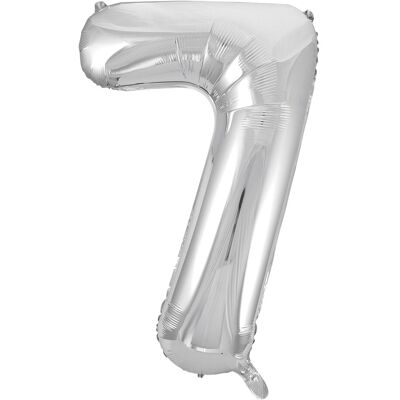 Joker Foil Balloon Number 7 Silver 86 Cm 86 cm Silver 86 cm Joker Foil Balloon Number 7 Silver 86 Cm 86 cm Silver 86 cm