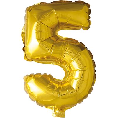 Joker Foil Balloon Number 5 Gold 86 Cm 86 cm Gold 86 cm Joker Foil Balloon Number 5 Gold 86 Cm 86 cm Gold 86 cm
