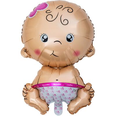 Joker Foil Balloon Sitting Baby Pink 70 cm Patterned 70 cm Joker Foil Balloon Sitting Baby Pink 70 cm Patterned 70 cm