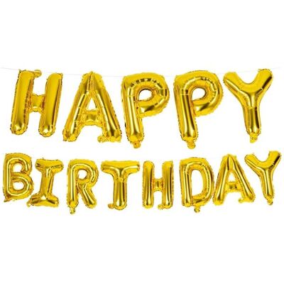 Joker Foil Balloon Gold Text Happy Birthday 40 cm Patterned 40 cm Joker Foil Balloon Gold Text Happy Birthday 40 cm Patterned 40 cm