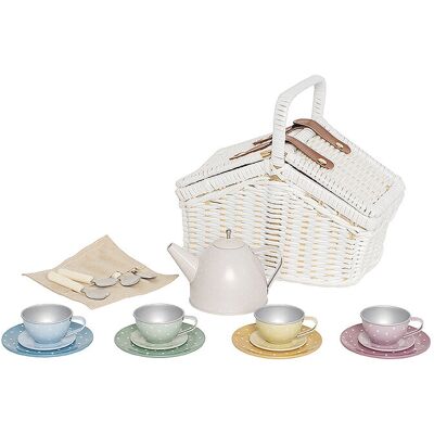 JaBaDaBaDo Tea Set With Basket ONE SIZE Patterned ONE SIZE JaBaDaBaDo Tea Set With Basket ONE SIZE Patterned ONE SIZE