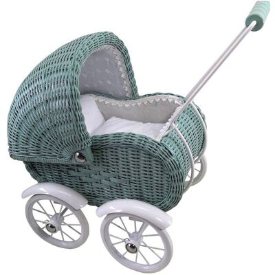 Magni Toys Doll Trolley, Small, Wicker Dusty Green ONE SIZE Green ONE SIZE Magni Toys Doll Trolley, Small, Wicker Dusty Green ONE SIZE Green ONE SIZE