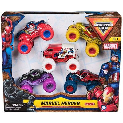 Monster Jam 1:64 Marvel 5 Pack ONE SIZE Patterned ONE SIZE Monster Jam 1:64 Marvel 5 Pack ONE SIZE Patterned ONE SIZE