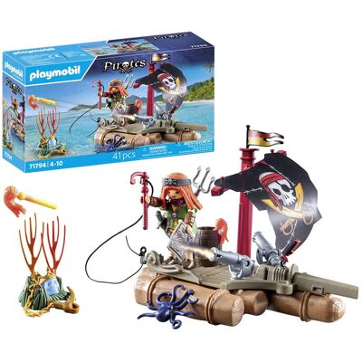 Playmobil Pirate Raft With Treasure ONE SIZE Patterned ONE SIZE Playmobil Pirate Raft With Treasure ONE SIZE Patterned ONE SIZE