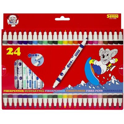 Sense Fiberpennor Dubbelspets 24-P ONE SIZE Patterned ONE SIZE Sense Fiberpennor Dubbelspets 24-P ONE SIZE Patterned ONE SIZE
