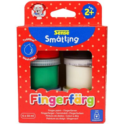 Sense Småtting Fingerfärg 6P ONE SIZE Patterned ONE SIZE Sense Småtting Fingerfärg 6P ONE SIZE Patterned ONE SIZE