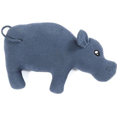 Smallstuff Hippo Cushion, Knitted, Blue 41X 36X 10 Blue 41X 36X 10 Smallstuff Hippo Cushion, Knitted, Blue 41X 36X 10 Blue 41X 36X 10