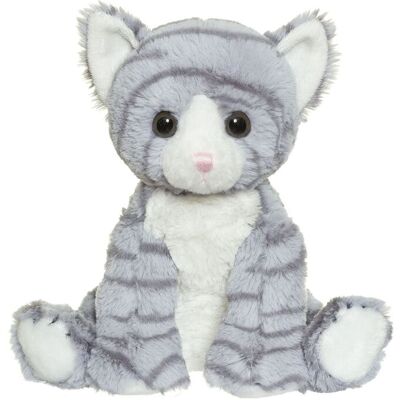 Teddykompaniet Cat Friends, Grey Striped H:23CM Grey H:23CM Teddykompaniet Cat Friends, Grey Striped H:23CM Grey H:23CM