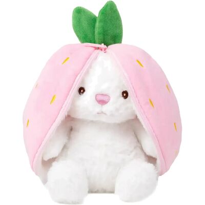 Teddykompaniet Kanin I Jordgubbe Med Dragkedja 37 CM Pink 37 CM Teddykompaniet Kanin I Jordgubbe Med Dragkedja 37 CM Pink 37 CM