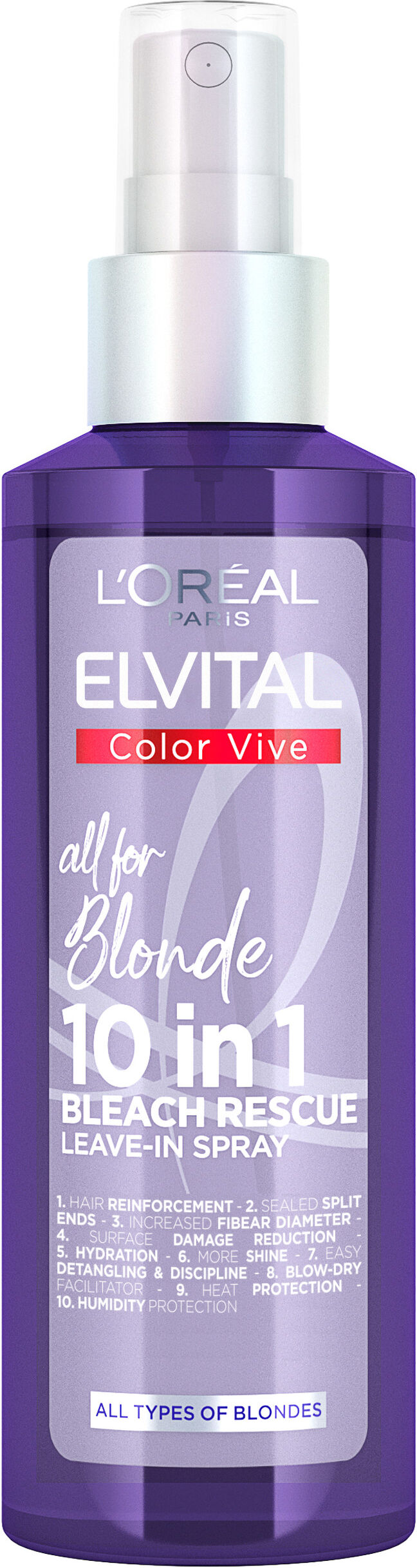 L'Oréal Loreal Elvital Color Vive 10-In-1 Bleach Damage Spray 150ml