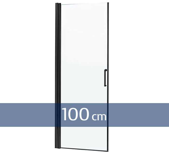 Imber dusjdør rett 100cm, matt sort