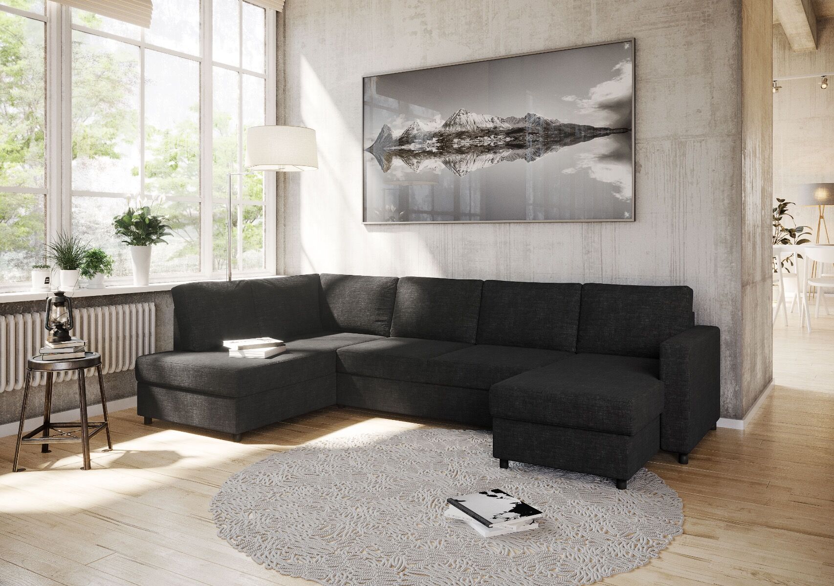 SparMax Svelvik Sovesofa A3d Høyre - Antrasitt