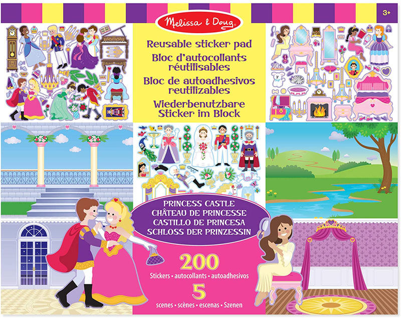 Melissa & Doug Gjenbruks Klistermerkebok - Prinsesse