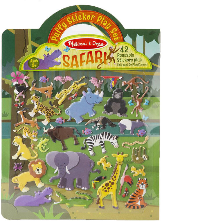 Melissa & Doug - Gjenbruks Klistermerker Safari