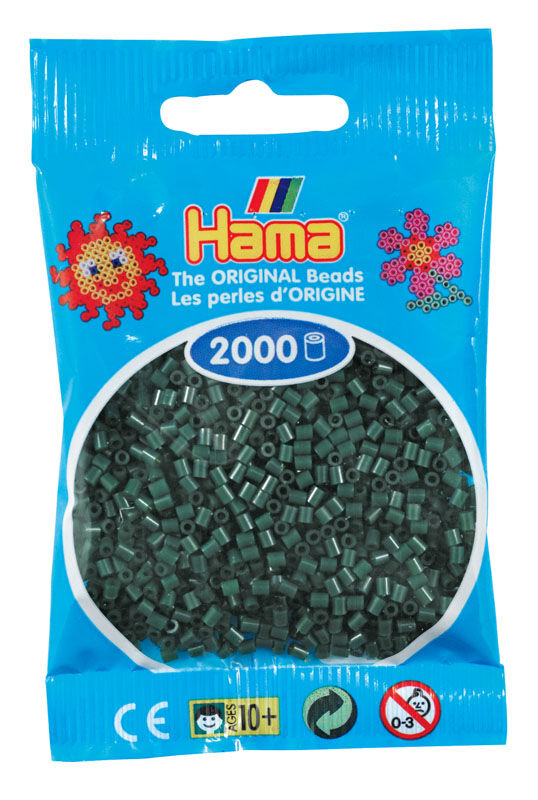 Hama Mini 2000 Perler Mørk Grønn 28