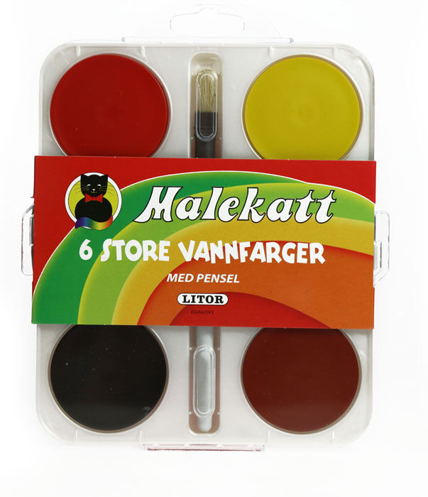 Egmont/ Litor Malekatt - 6 Store Vannfarger