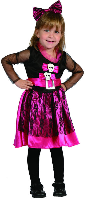 Halloween Skeleton Girl - Småbarn 2-4år (92-104cm)