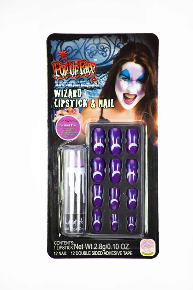 Halloween Pop Up Face - Wizard Lipstick & Nail