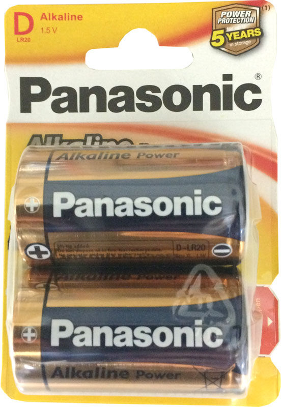 Panasonic Batterier 2pk - Lr20 (D)