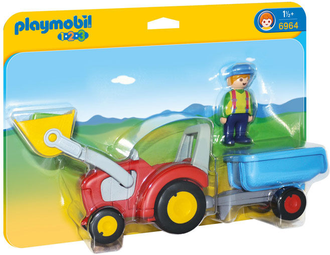 Playmobil 123 - Bonde Med Traktor Og Tilhenger 6964