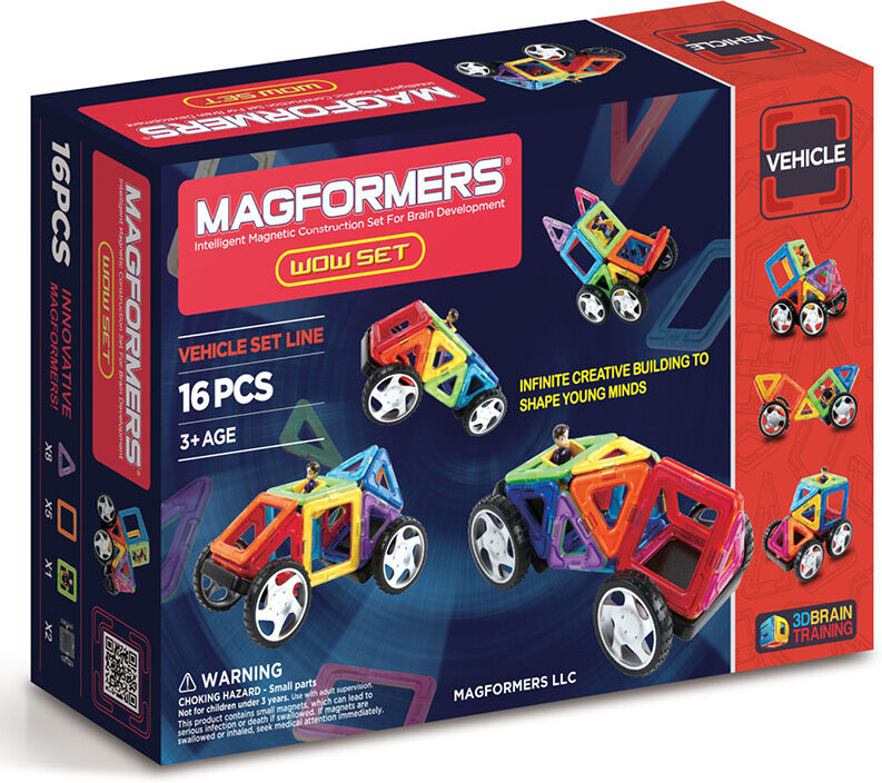 Magformers Wow Kjøretøy Sett 16 Deler