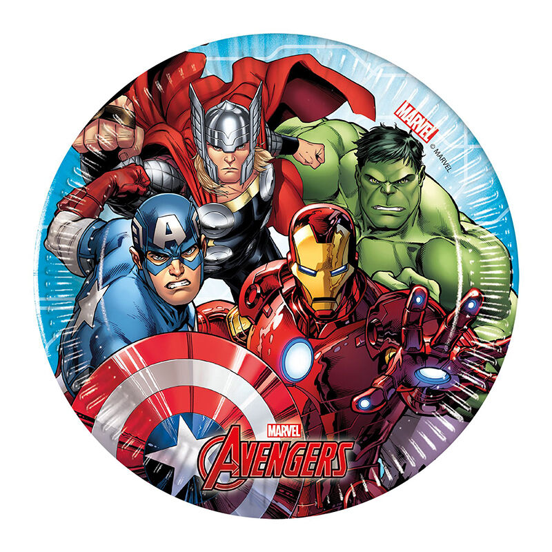 Marvel Avengers Papptallerken 20 Cm - 8 Stk