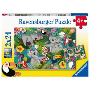 Ravensburger Puslespill 2x24 Brikker - Koalaer & Dovendyr