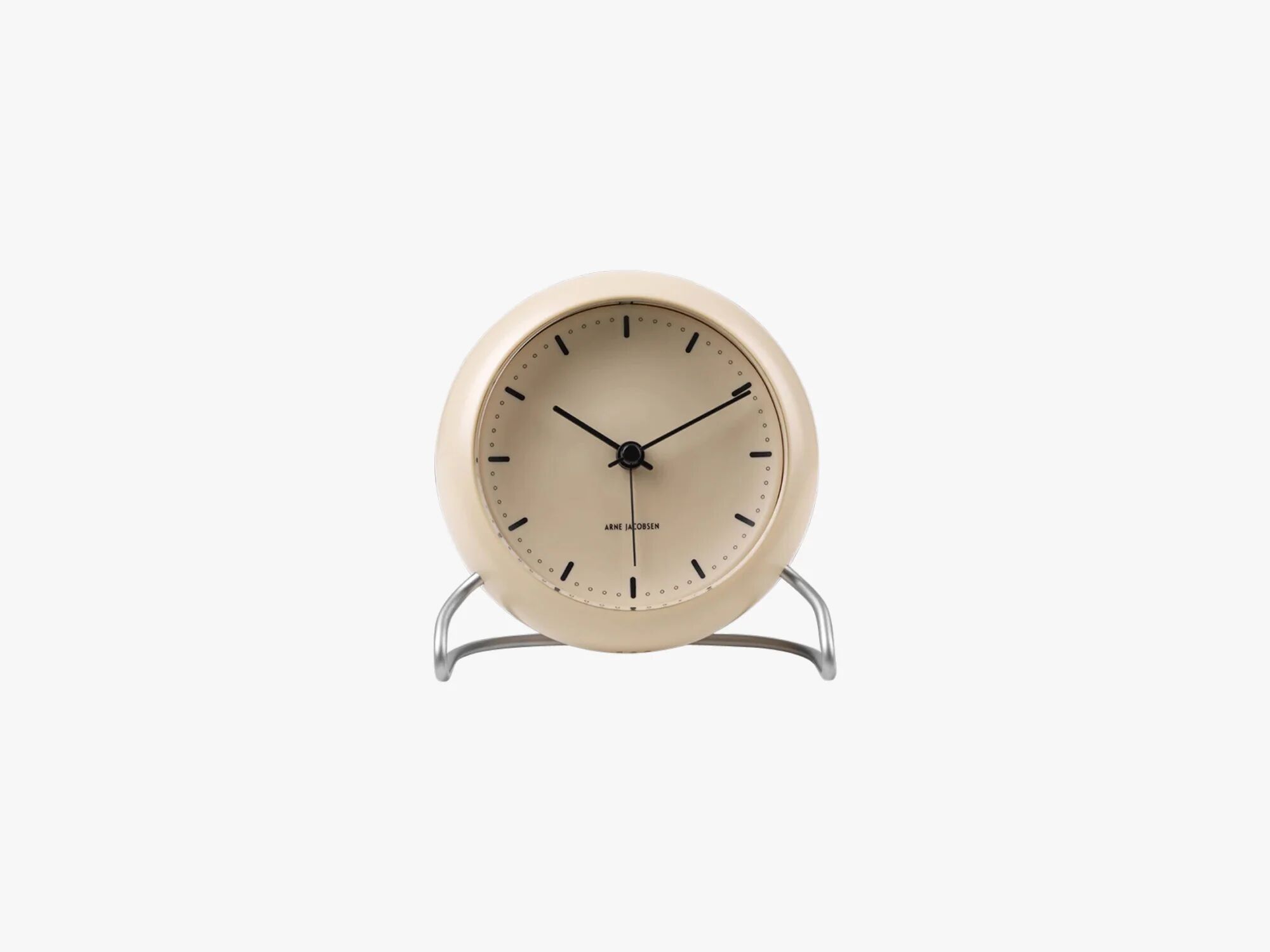 Arne Jacobsen City Hall tabell klokke, sand beige