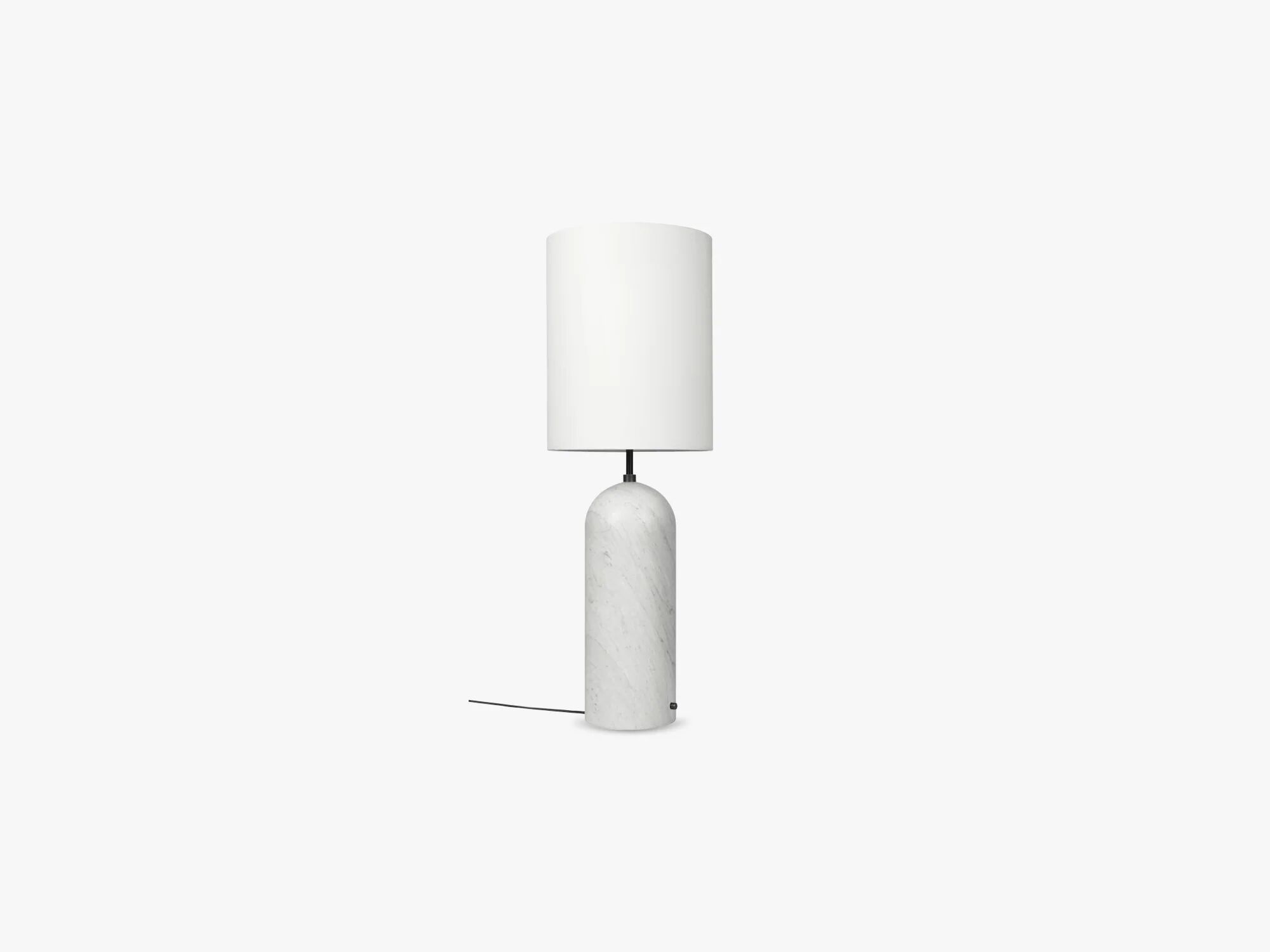 GUBI Gravity Gulvlampe - XL Lav - Hvit marmorbunn, hvit