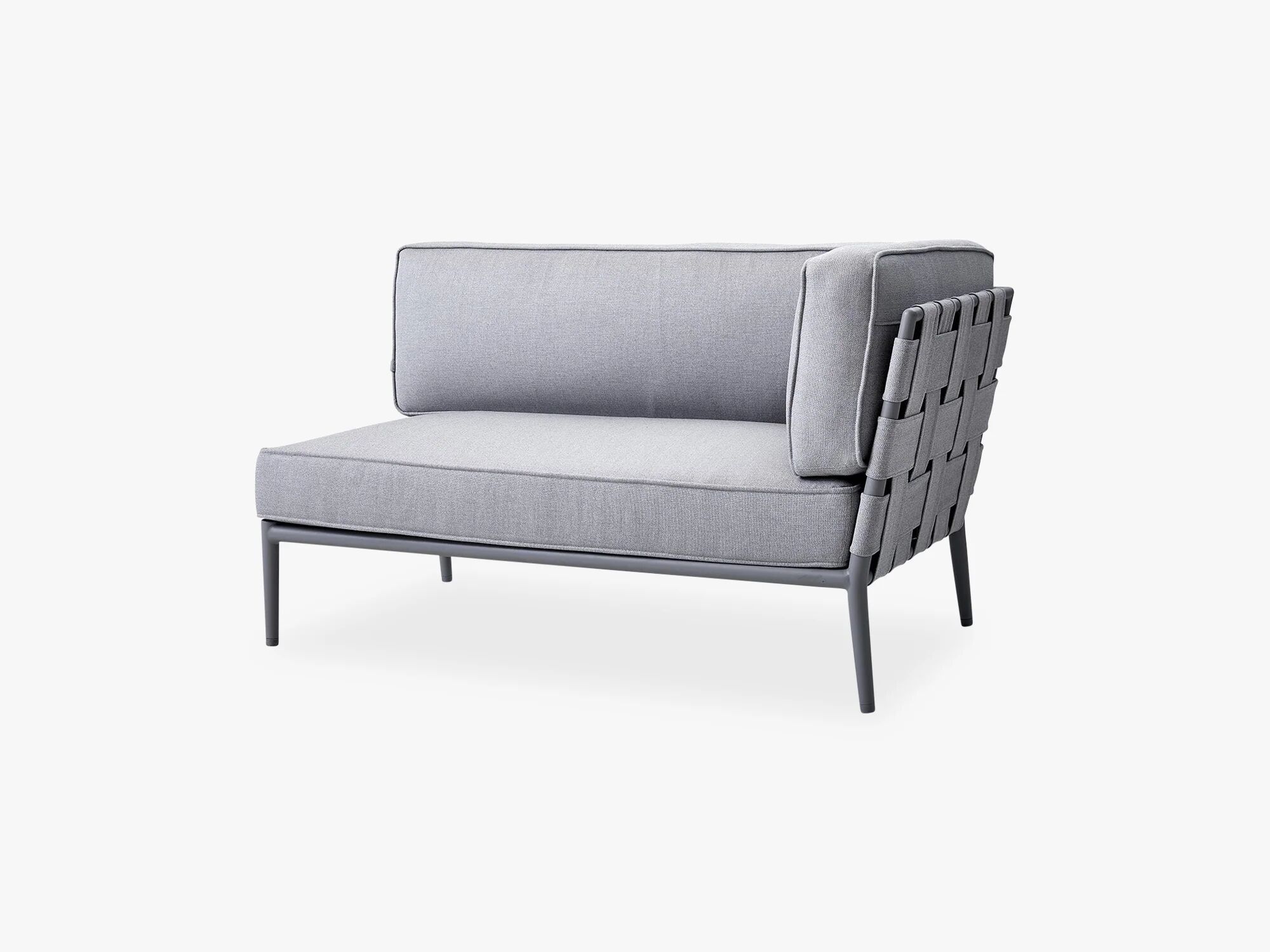 Cane-Line Conic 2-Pers Sofa Venstre Modul, Lysegrå