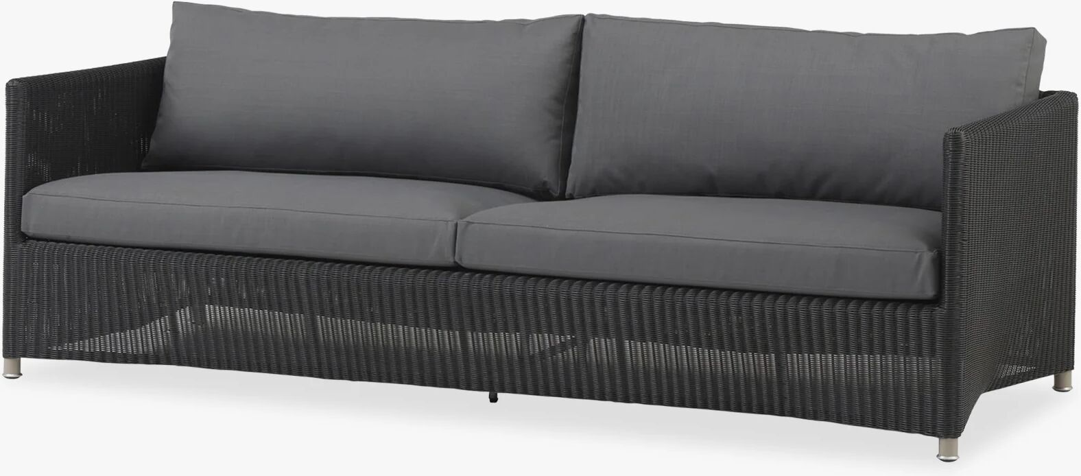 Cane-Line Diamant 3-Seters Sofa, Grafitt