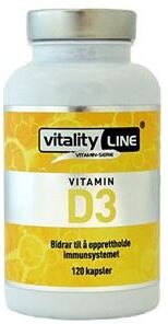 Naturens apotek Vitality line vitamin D3 40µg 120 kap