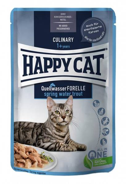 Happy Cat Culinary Voksen, Sterilisert Katt, Ørret Og Kylling 85