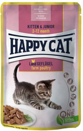 Happy Cat Kattunge Og Junior, Kylling Og Kalkun 85g