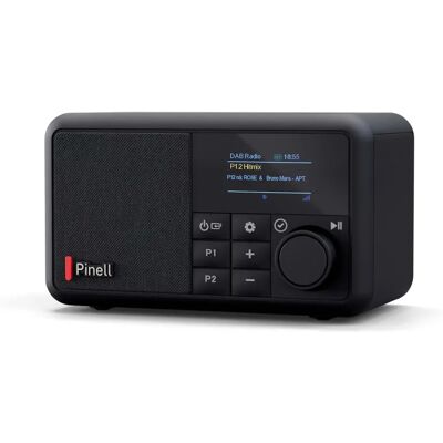 Pinell Compact - Night Black Bærbar Dab+ Radio Med Oppladbart Batteri Pinell Compact - Night Black Bærbar Dab+ Radio Med Oppladbart Batteri