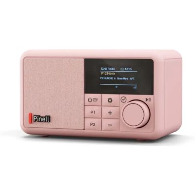 Pinell Compact - Primerose Pink Bærbar Dab+ Radio Med Oppladbart Batteri Pinell Compact - Primerose Pink Bærbar Dab+ Radio Med Oppladbart Batteri