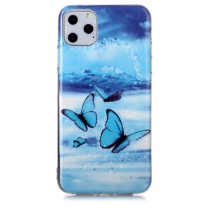 Fashion Tpu Deksel Iphone 11 Pro Max - Blue Butterfly