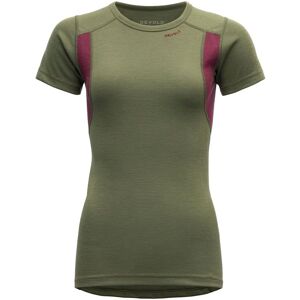 Devold HIKING WOMAN T-SHIRT  LICHEN/BEETROOTH