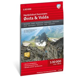 Calazo HØYFJELLSKART SUNNMØRE: ØRSTA & VOLDA 1:30.000  NoColor