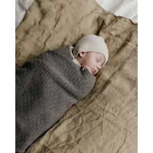 Babyteppe Ull - 100% Italiensk Merino   Hvid - Dora, Grå